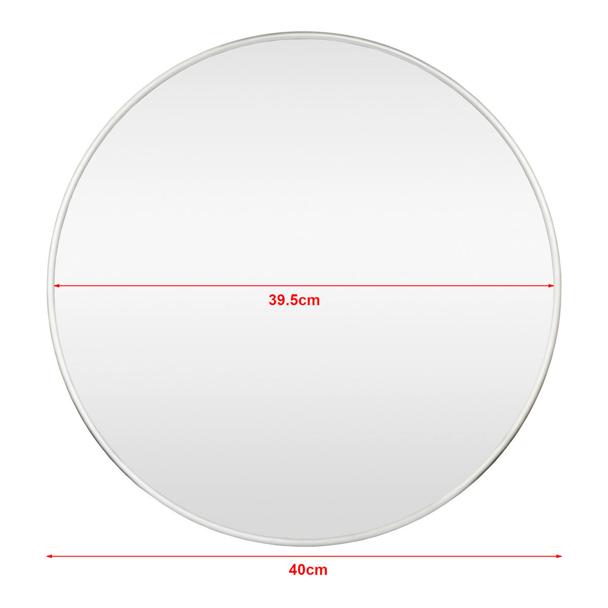 WANDSPIEGEL Ordona - Silberfarben, Glas/Metall (40/2.8/40cm) - [en.casa]