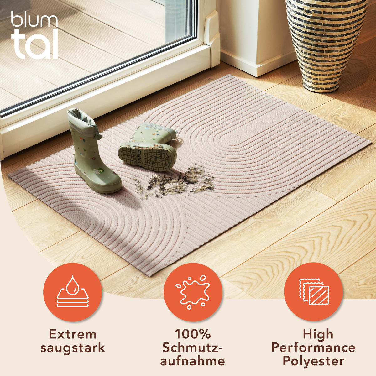 FUSSMATTE 40/60 cm Beige - Beige, Textil (40/60cm) - Blumtal