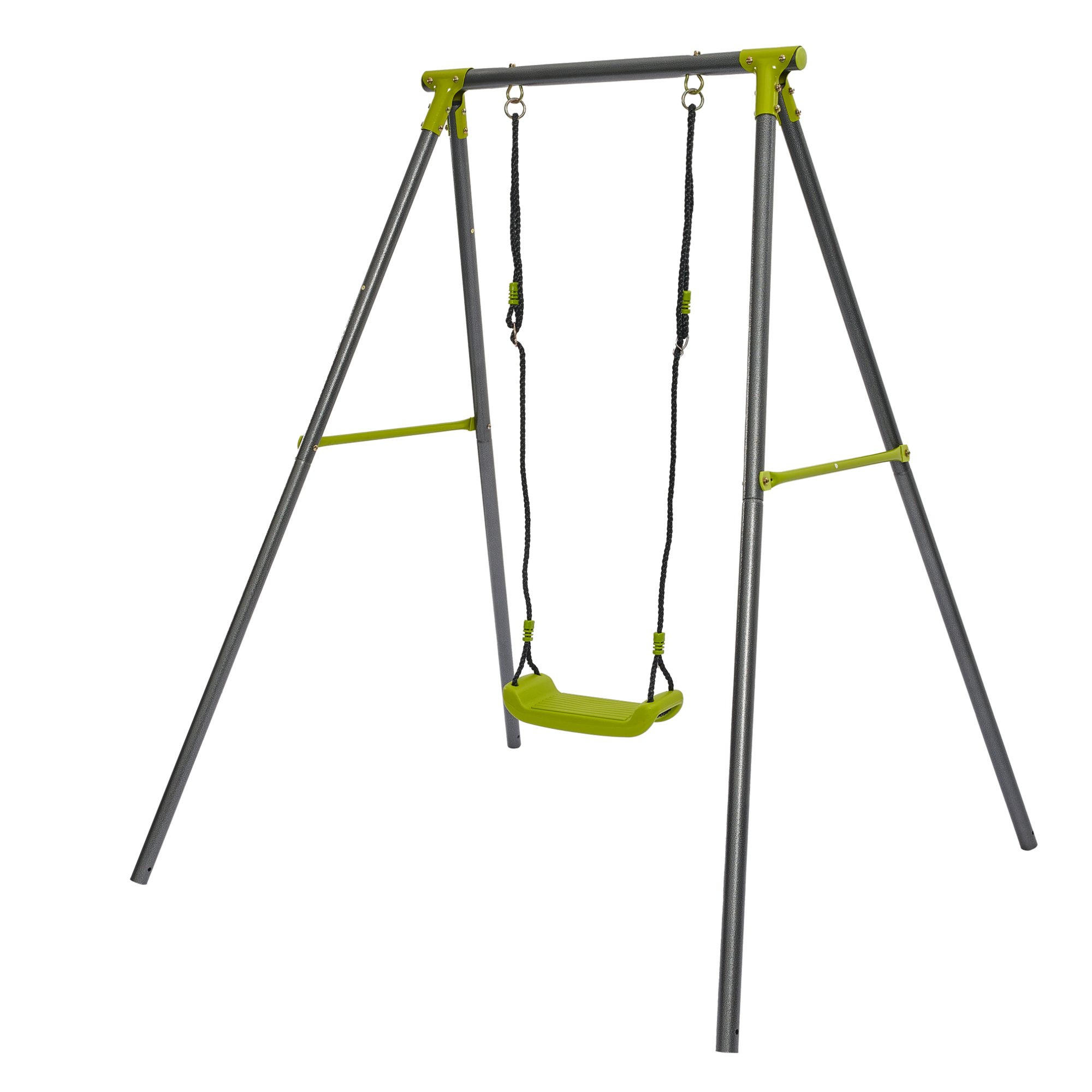 EINZELSCHAUKEL Kinderschaukel mit Schaukelgestell 150x140x180 cm - Grün, Metall (150/180cm)
