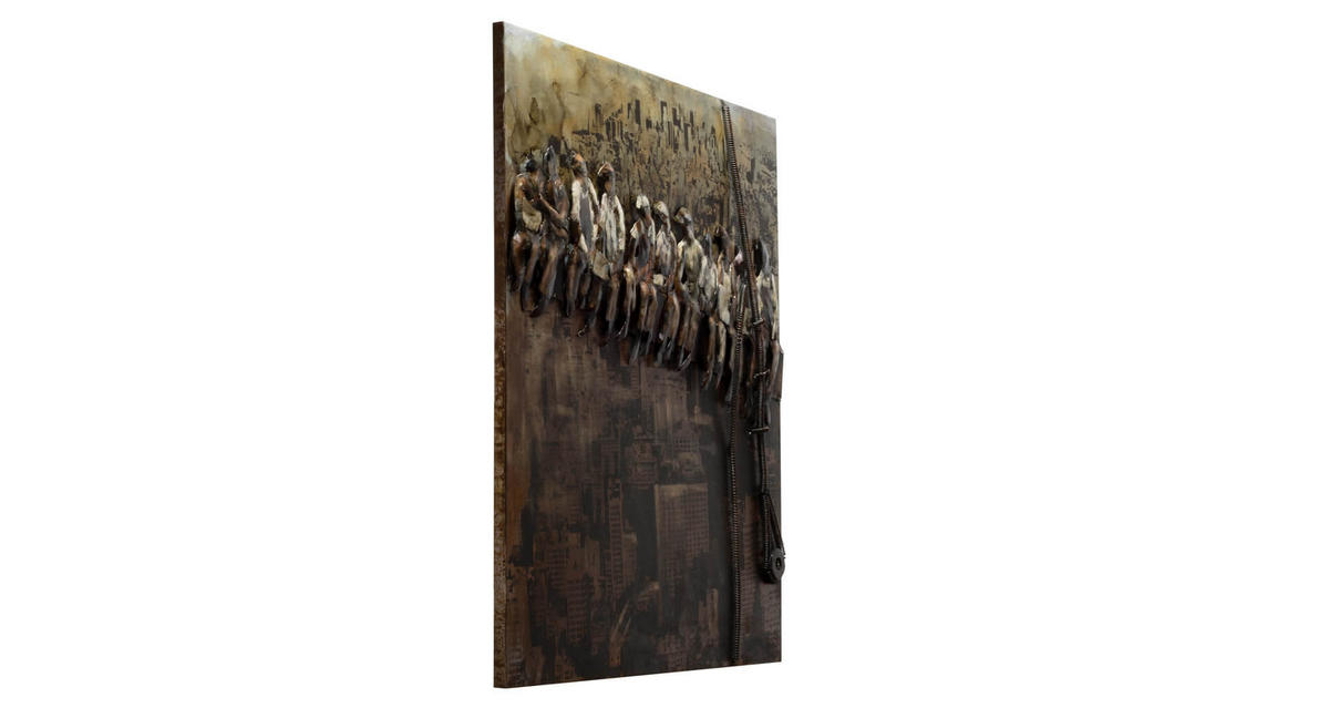 METALLBILD Braun 80/80 cm - Braun, Metall (5.3/80cm) - KUNSTLOFT