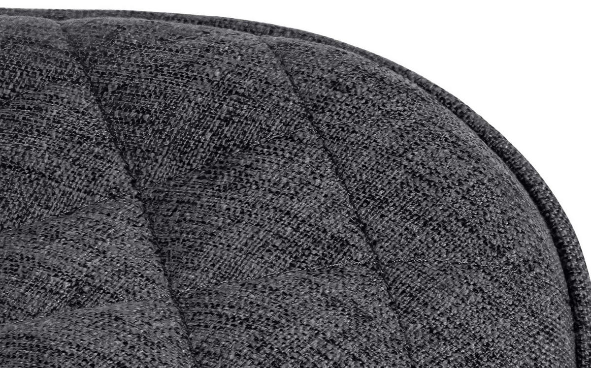 BARHOCKER Minerva Stoff schwarz - Schwarz, Textil/Metall (48/105/54cm) - TPFLiving
