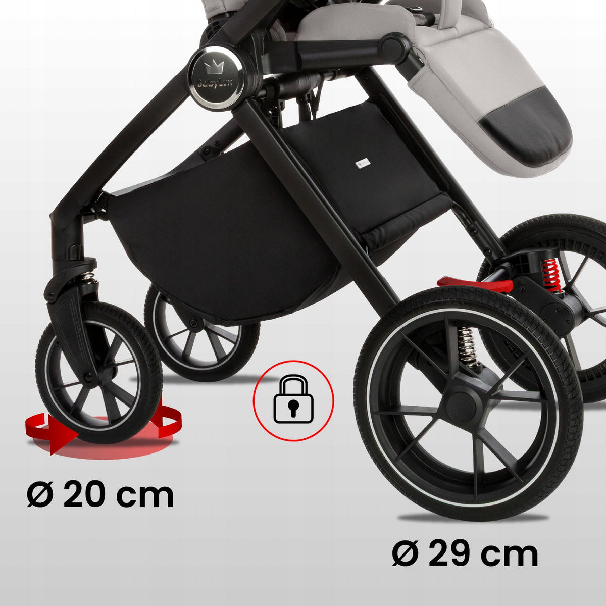 KINDERWAGEN Gavia 3in1 Grau Babywanne, Buggy Sportsitz, Babyschale I-Size - Schwarz/Grau, Textil/Metall (58/99cm) - BabyLux