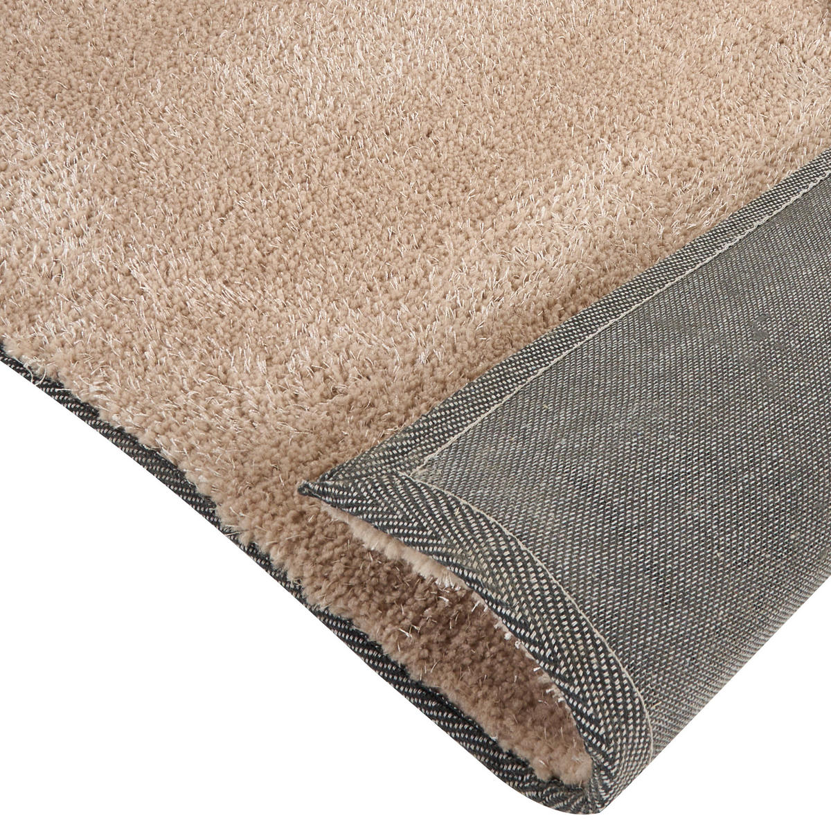 CHLUPATÝ KOBEREC SHAGGY Pískově béžový 140/200 cm Demre - písková barva/béžová, textil (140/200cm) - Beliani