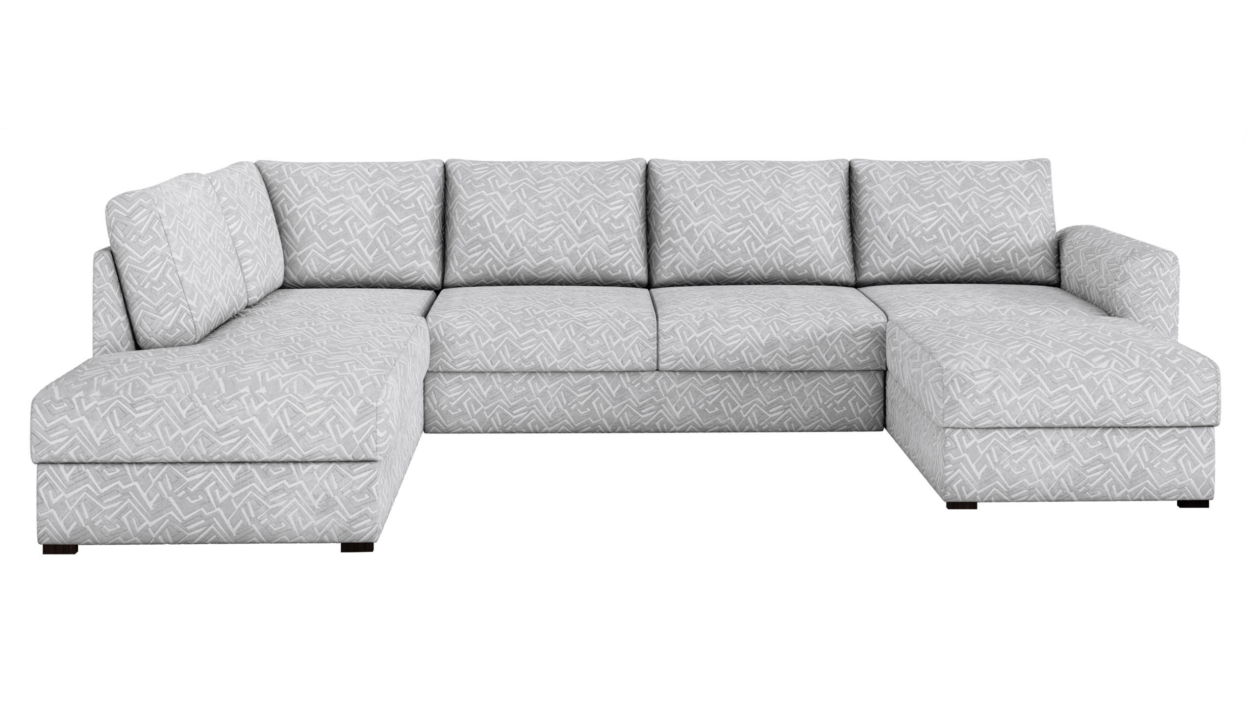 WOHNLANDSCHAFT Wilma Premium, Seite: Links - Schwarz/Grau, Holz/Textil (305/85/188cm) - MIRJAN24
