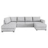 WOHNLANDSCHAFT Wilma Premium, Seite: Links - Schwarz/Grau, Holz/Textil (305/85/188cm) - MIRJAN24
