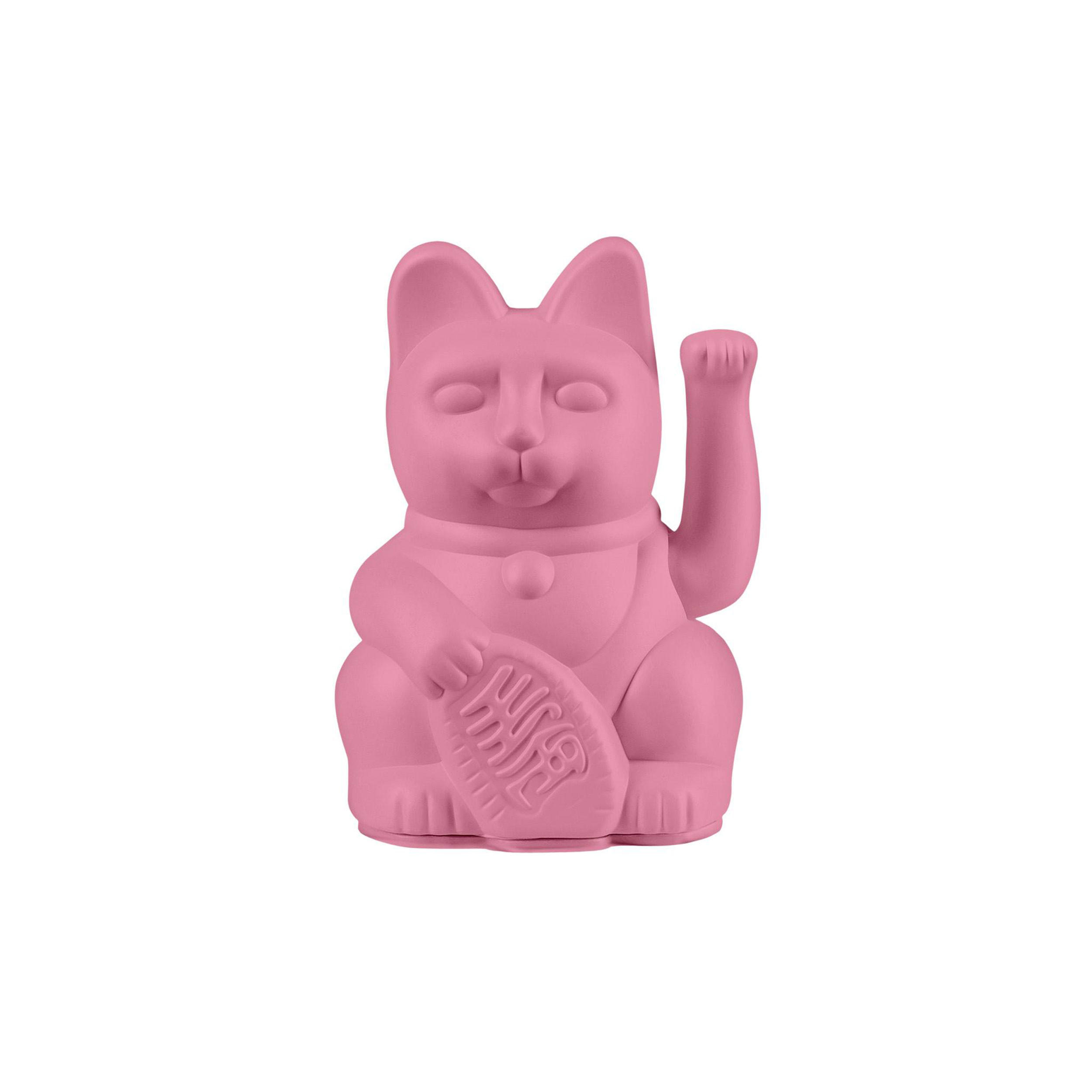 WINKEKATZE Lucky Cat Mini, Kunststoff, Hot Pink, 10 cm - Rosa, Kunststoff (5.2/9.8/6.7cm) - Donkey Products