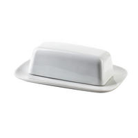 BUTTERDOSE Basic Weiß 20.5/14.5/7 cm Keramik - Weiß, Keramik (14.5/7/20.5cm) - Mondex