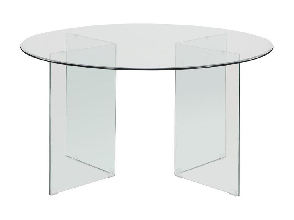 ESSTISCH Glastisch - 6 Personen - Sicherheitsglas - ADAMO - Transparent, Glas (137/137/77cm) - Vente-Unique