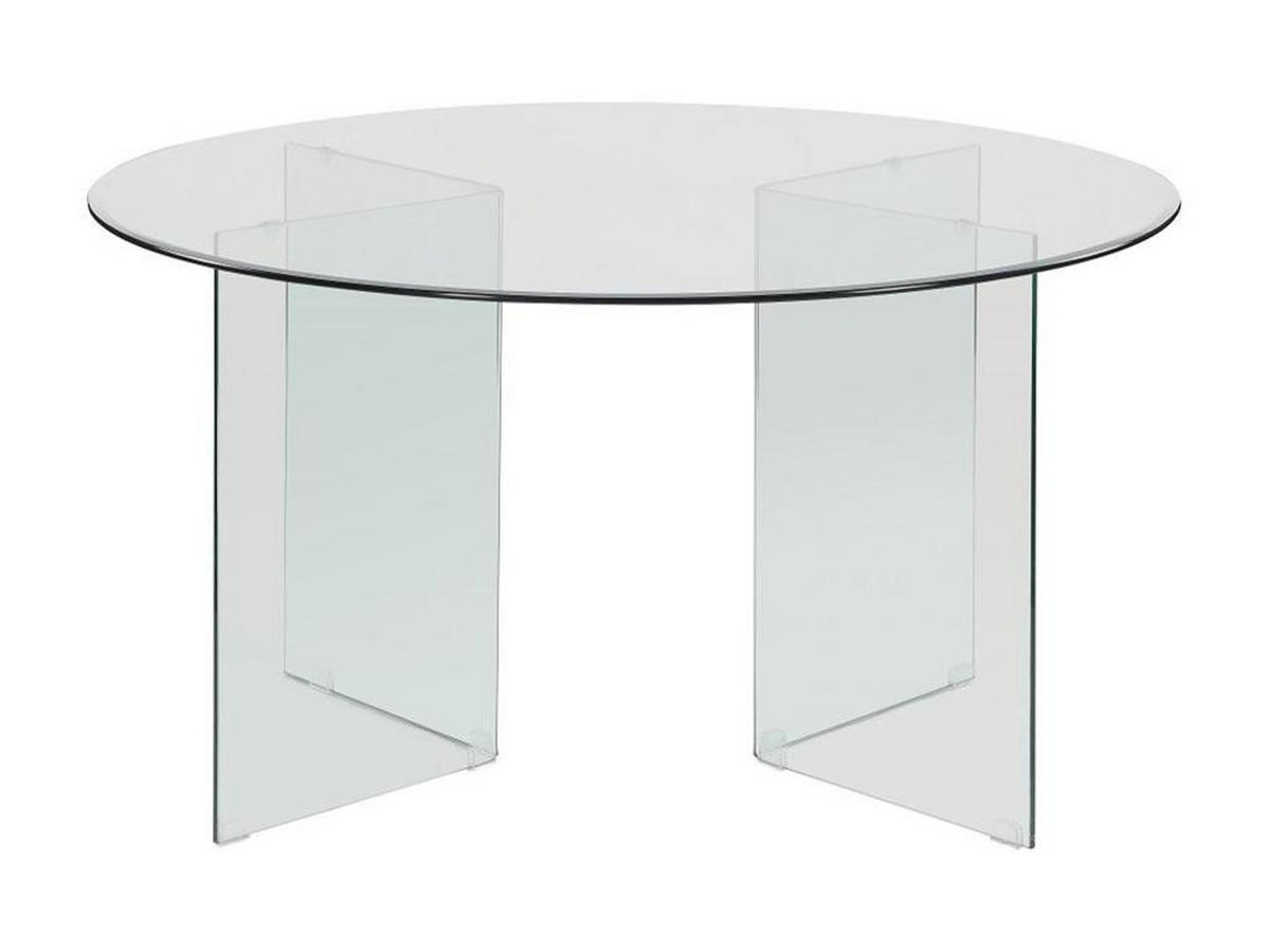 ESSTISCH Glastisch - 6 Personen - Sicherheitsglas - ADAMO - Transparent, Glas (137/137/77cm) - Vente-Unique