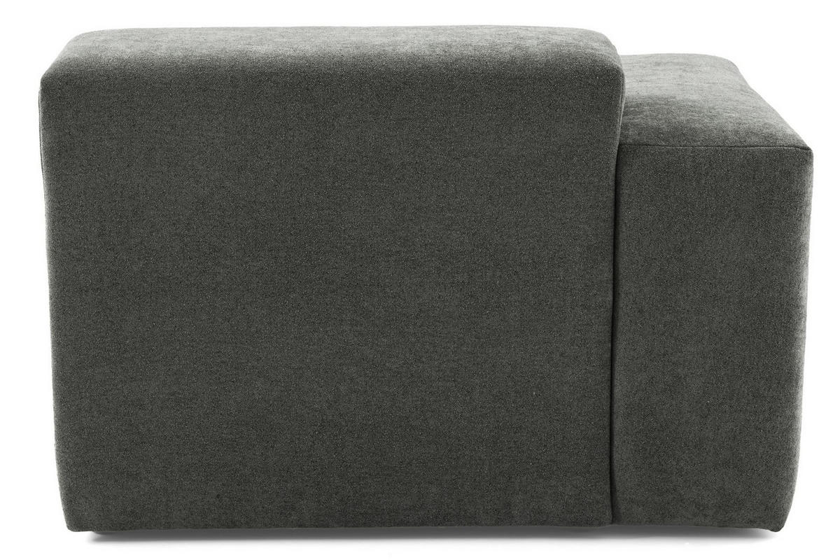 4-SITZER modulares Sofa HEAVEN SET 4 Rechts, Breite 335 cm Webstoff Dunkelgrau - Dunkelgrau/Schwarz, Holz/Kunststoff (102/71/335cm) - Muffo