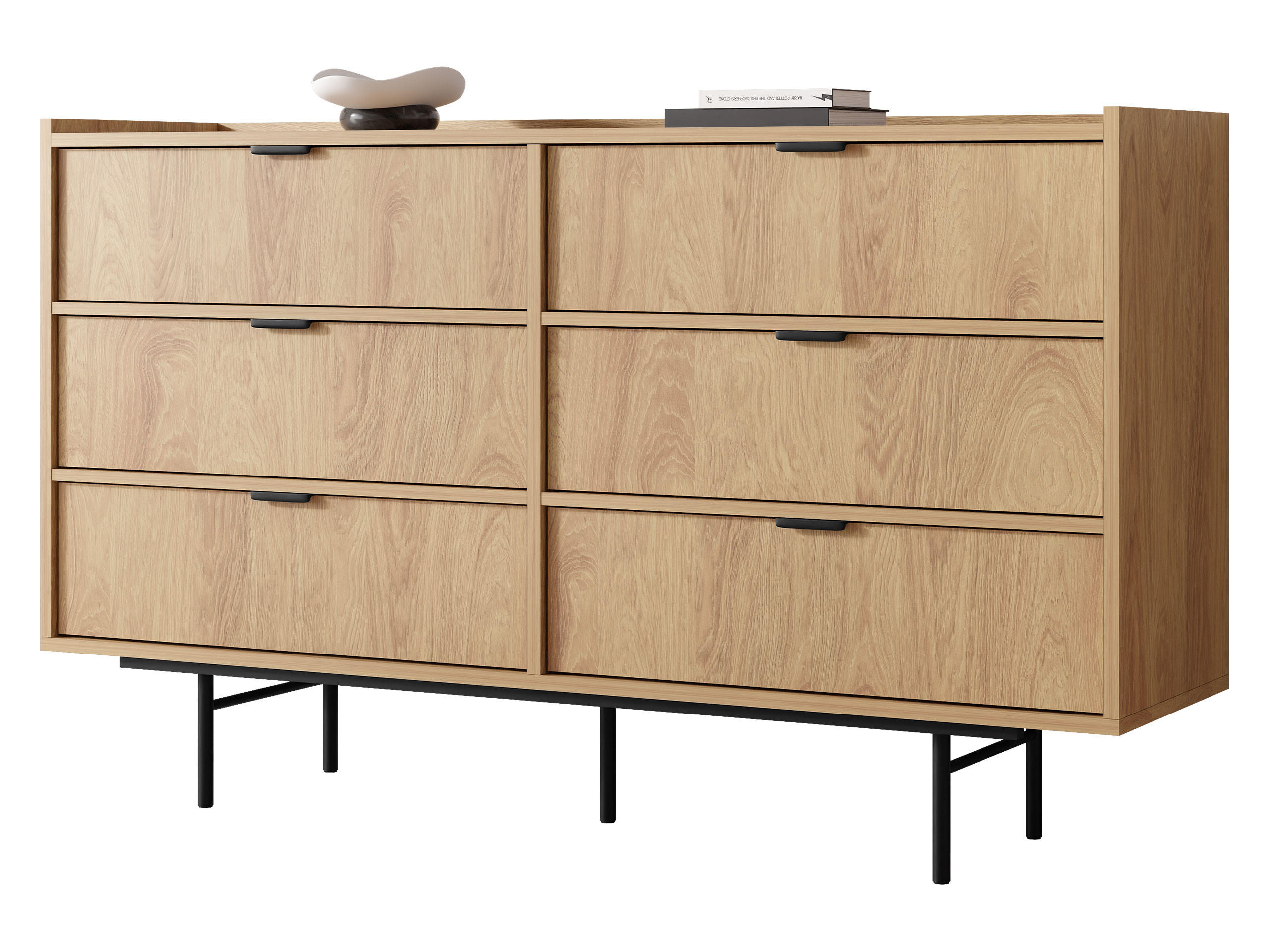 Mirjan24 Kommode Eiche 150x90x40 cm