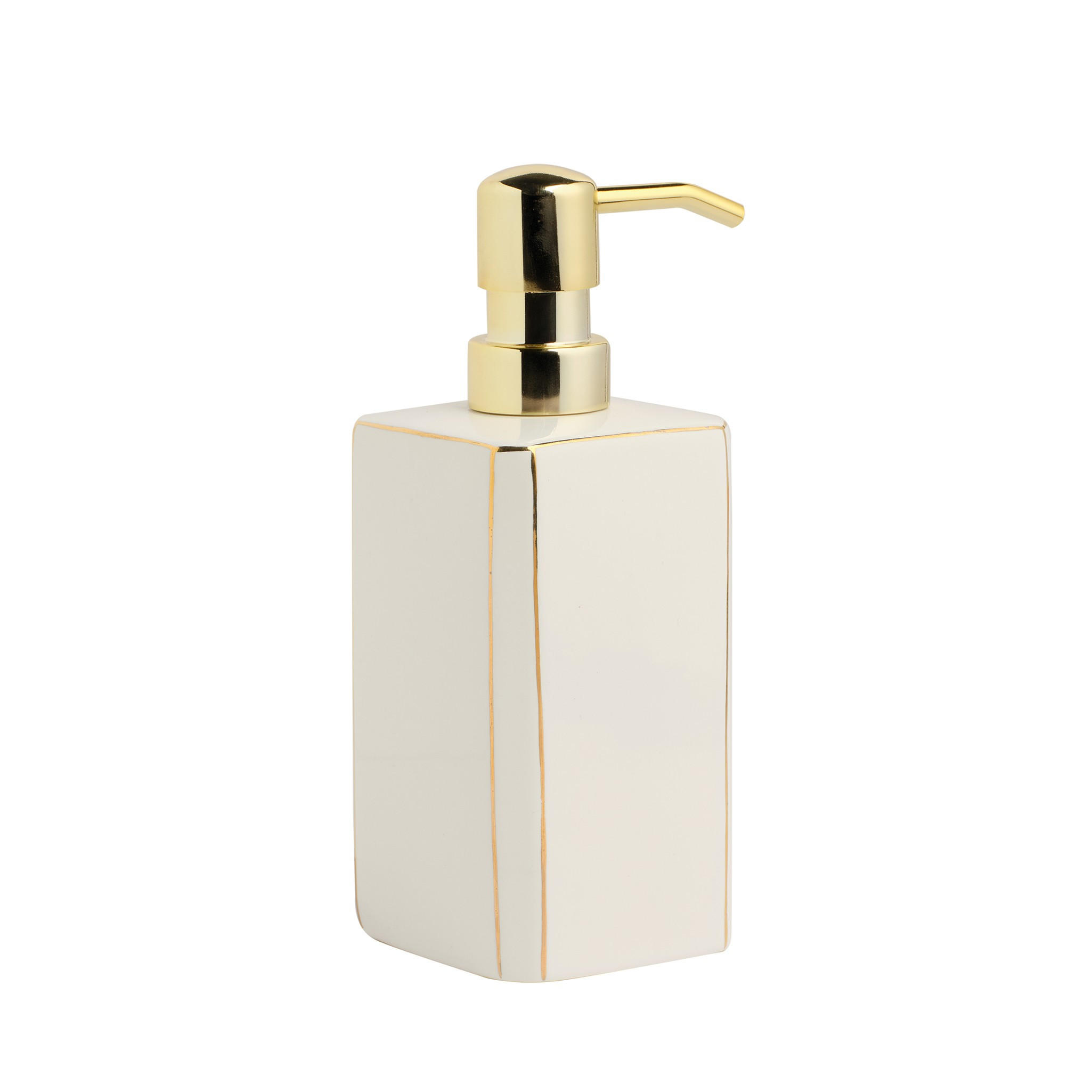 SEIFENSPENDER Lorenzo - Weiß, Keramik (7/18/7cm) - home&you