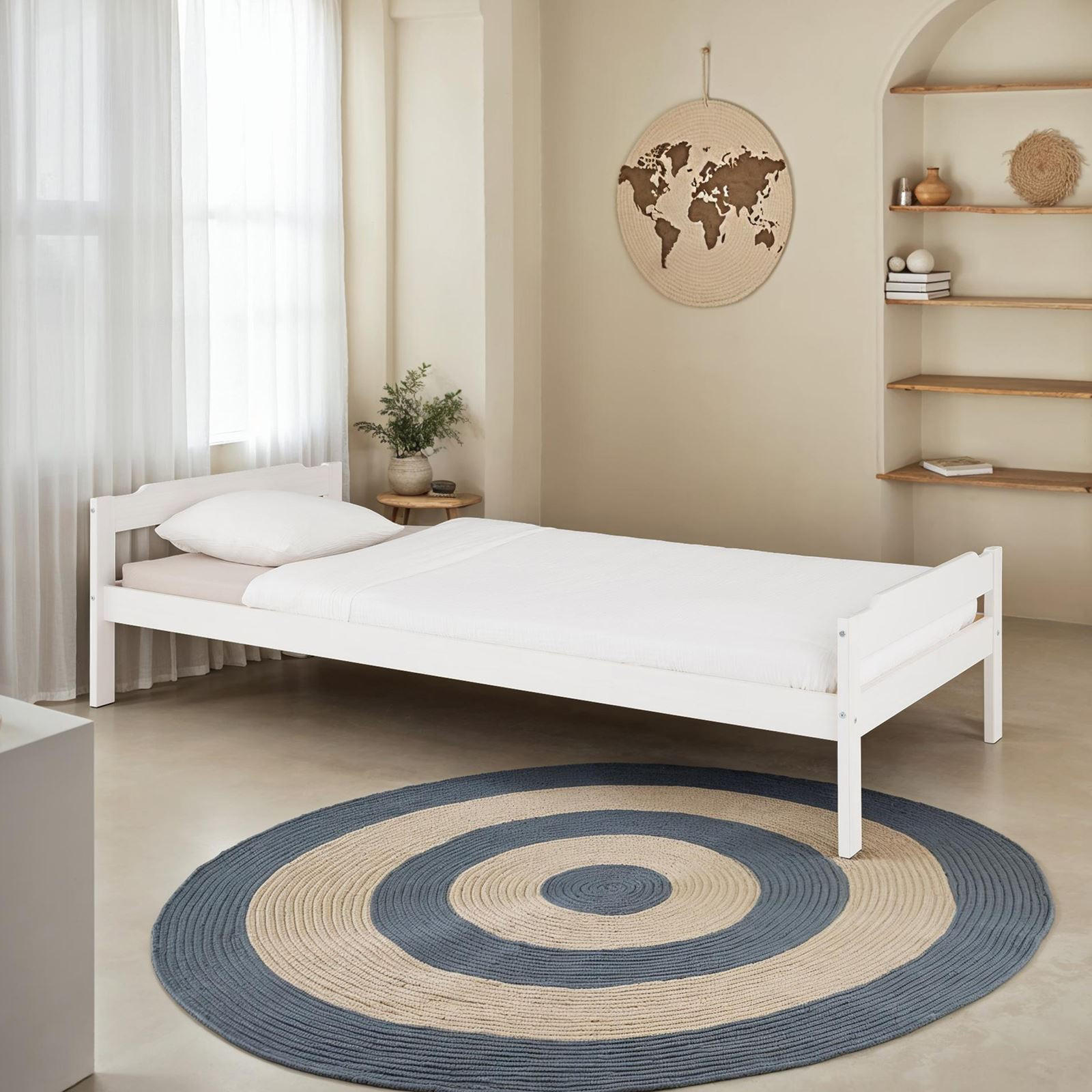 EINZELBETT MORITZ 90X200 CM - Weiß, Holz (90/200cm) - IDIMEX