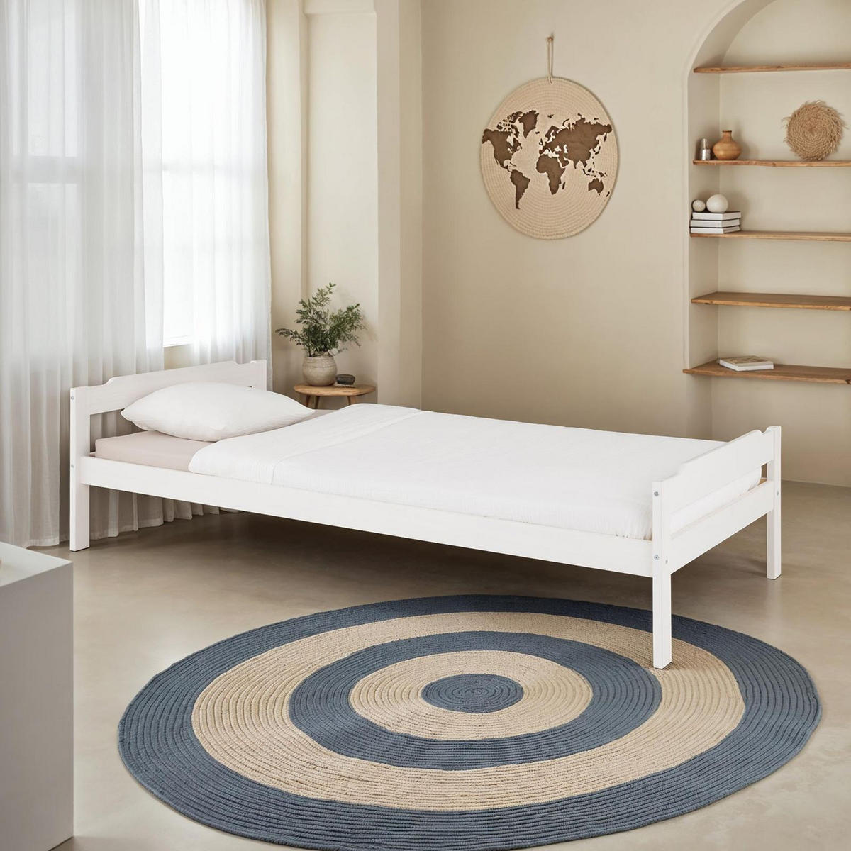 EINZELBETT MORITZ 90X200 CM - Weiß, Holz (90/200cm) - IDIMEX