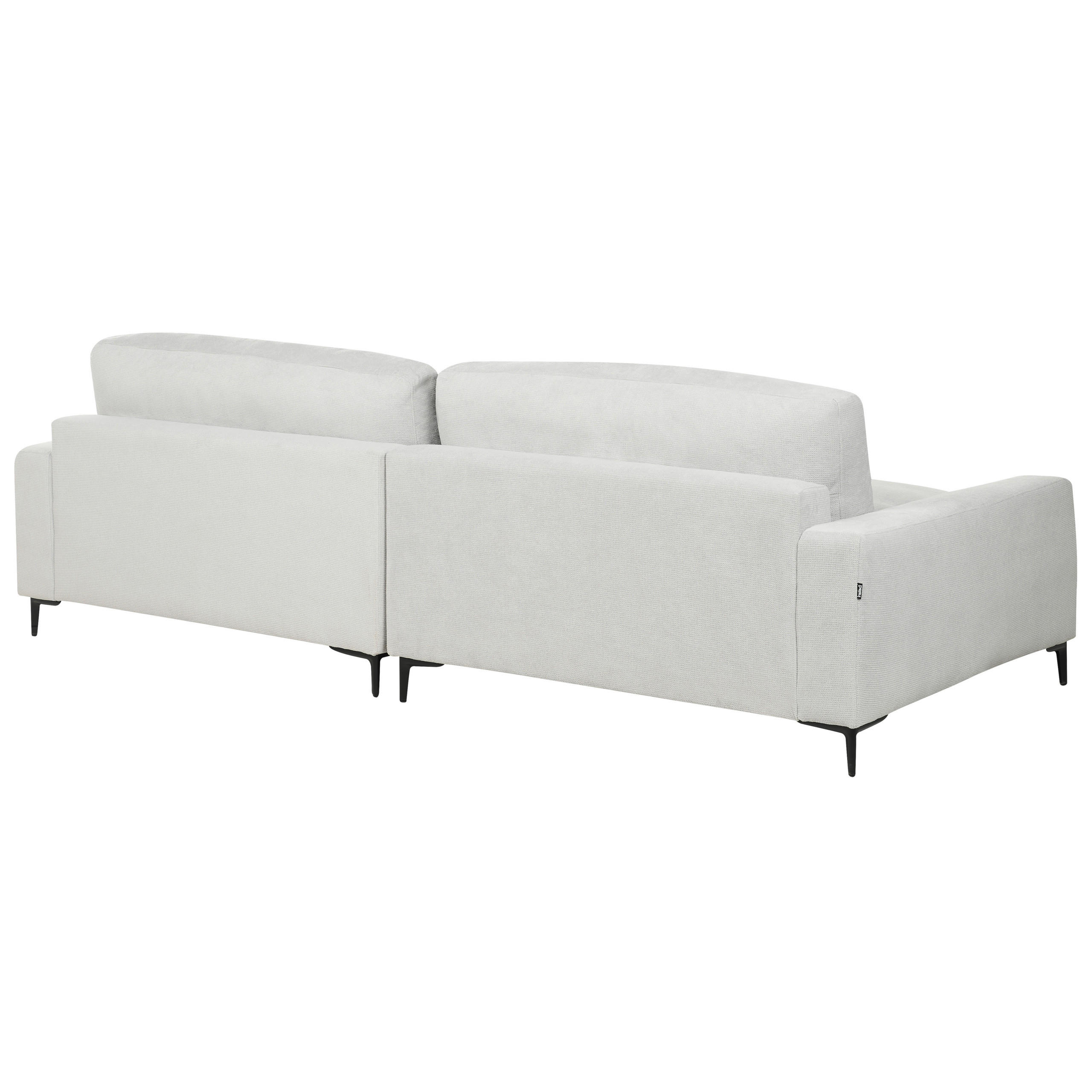 Beliani 3-Sitzer-Ecksofa Grau, Schwarz 272x189 cm