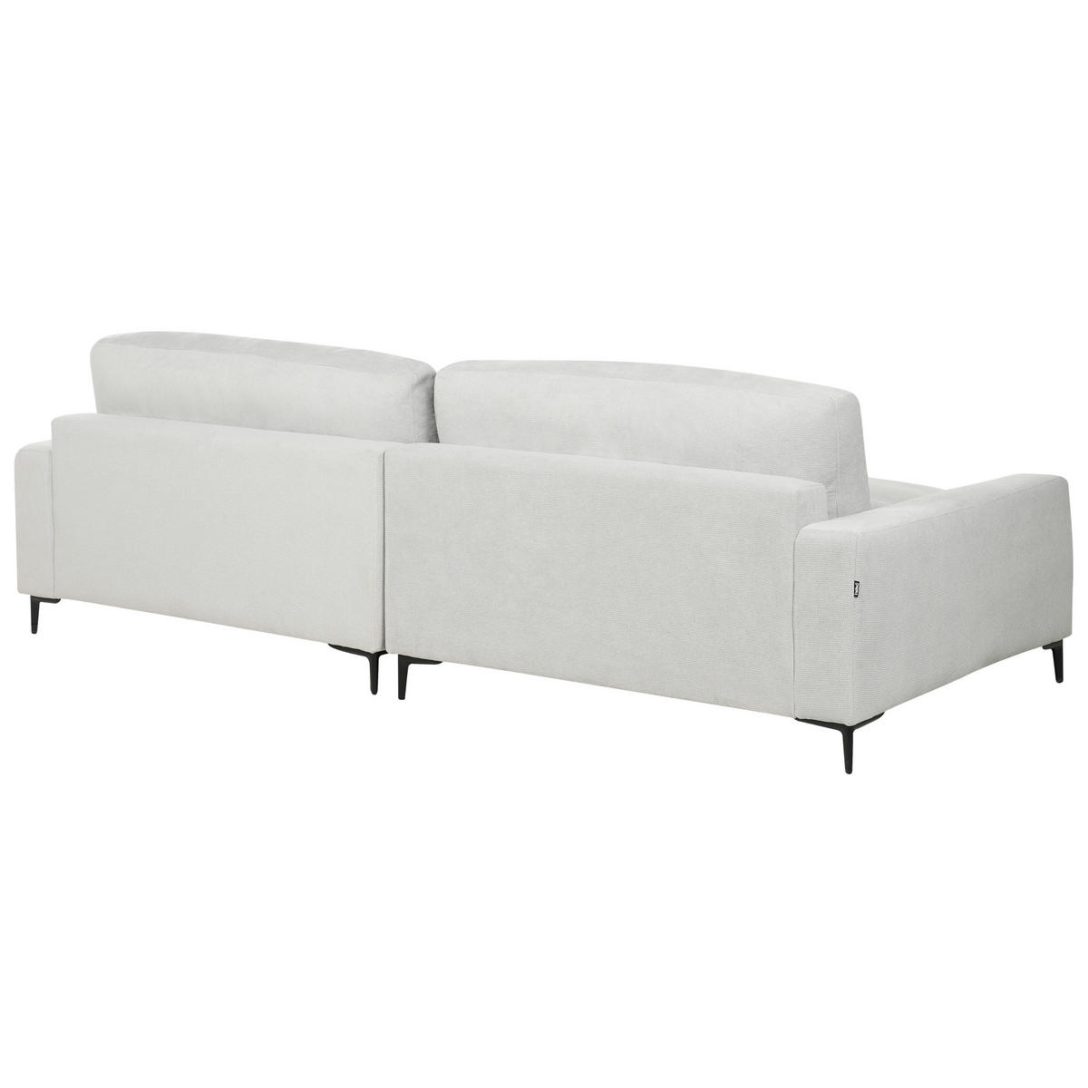 3-SITZER-ECKSOFA hellgrau rechtsseitig Maloy - Schwarz/Grau, Textil (272/189cm) - Beliani