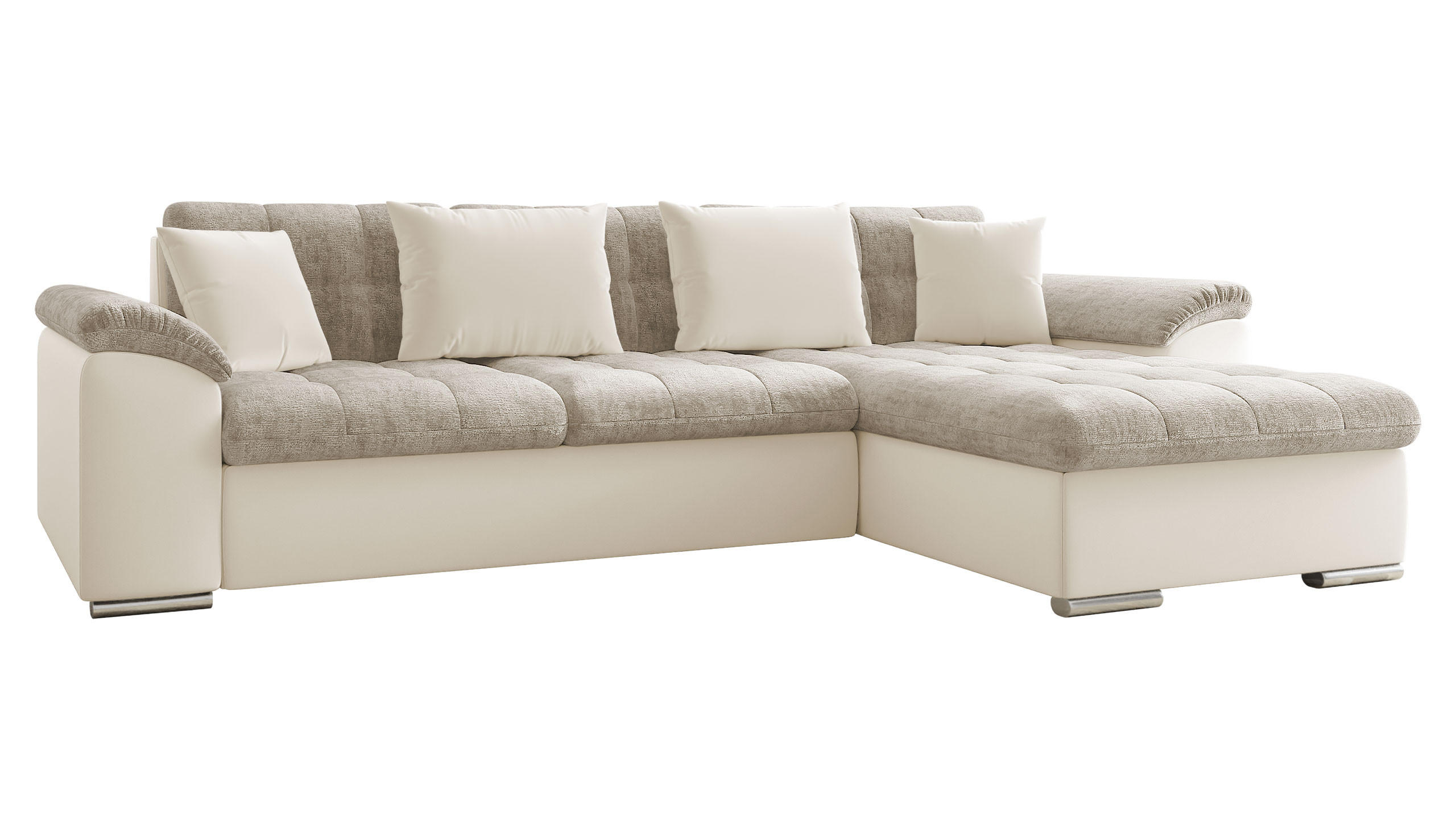 ECKSOFA Diana Premium, Seite: Rechts - Naturfarben, Holz/Textil (280/160cm) - MIRJAN24