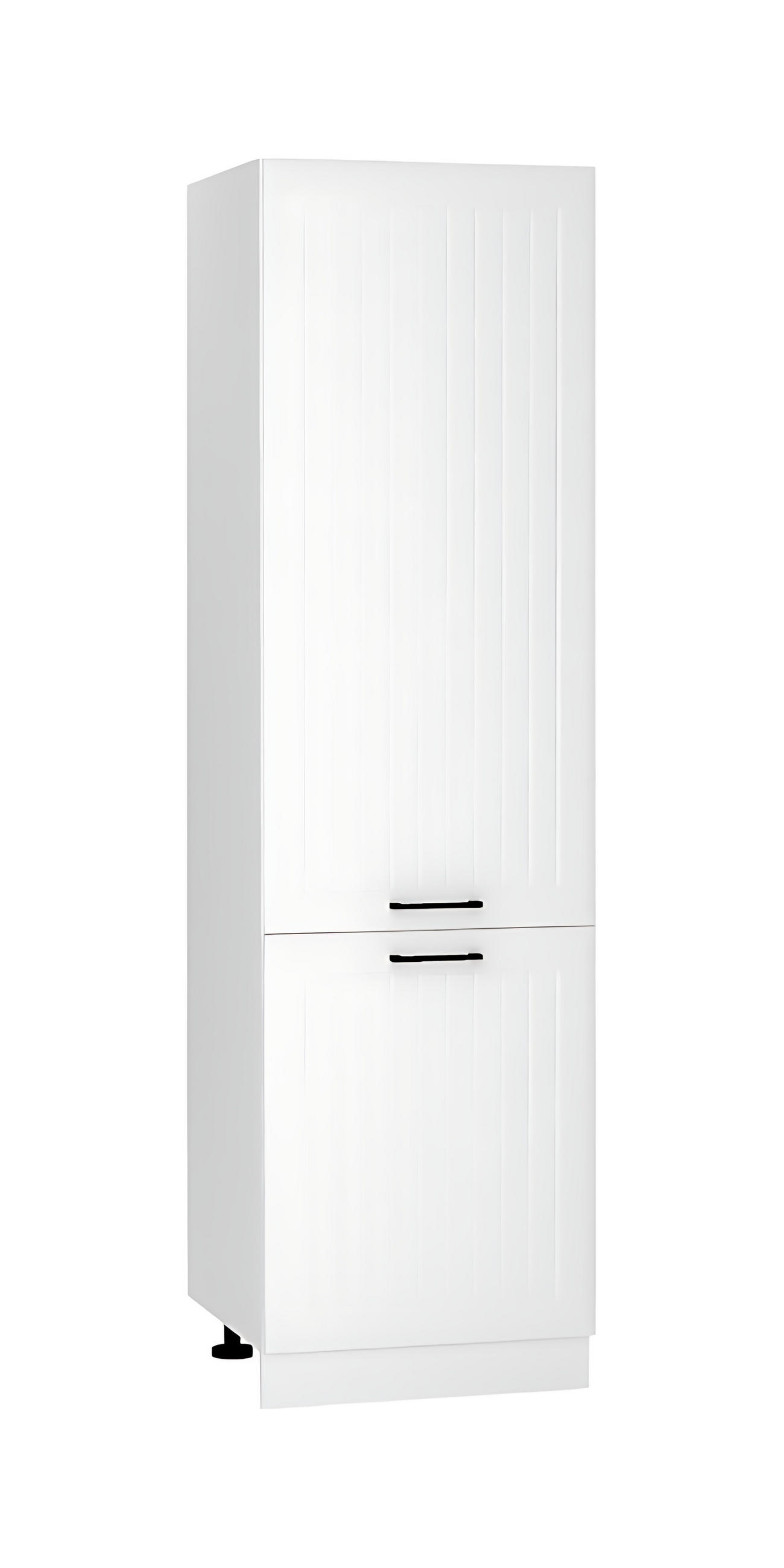 HOCHSCHRANK D60SŁ P/L – ARVION – Hochwertiges Design Konzept – Weiß / Matt - Weiß, Holzwerkstoff/Metall (60/213.3/56cm) - ROYAL24_MARKT