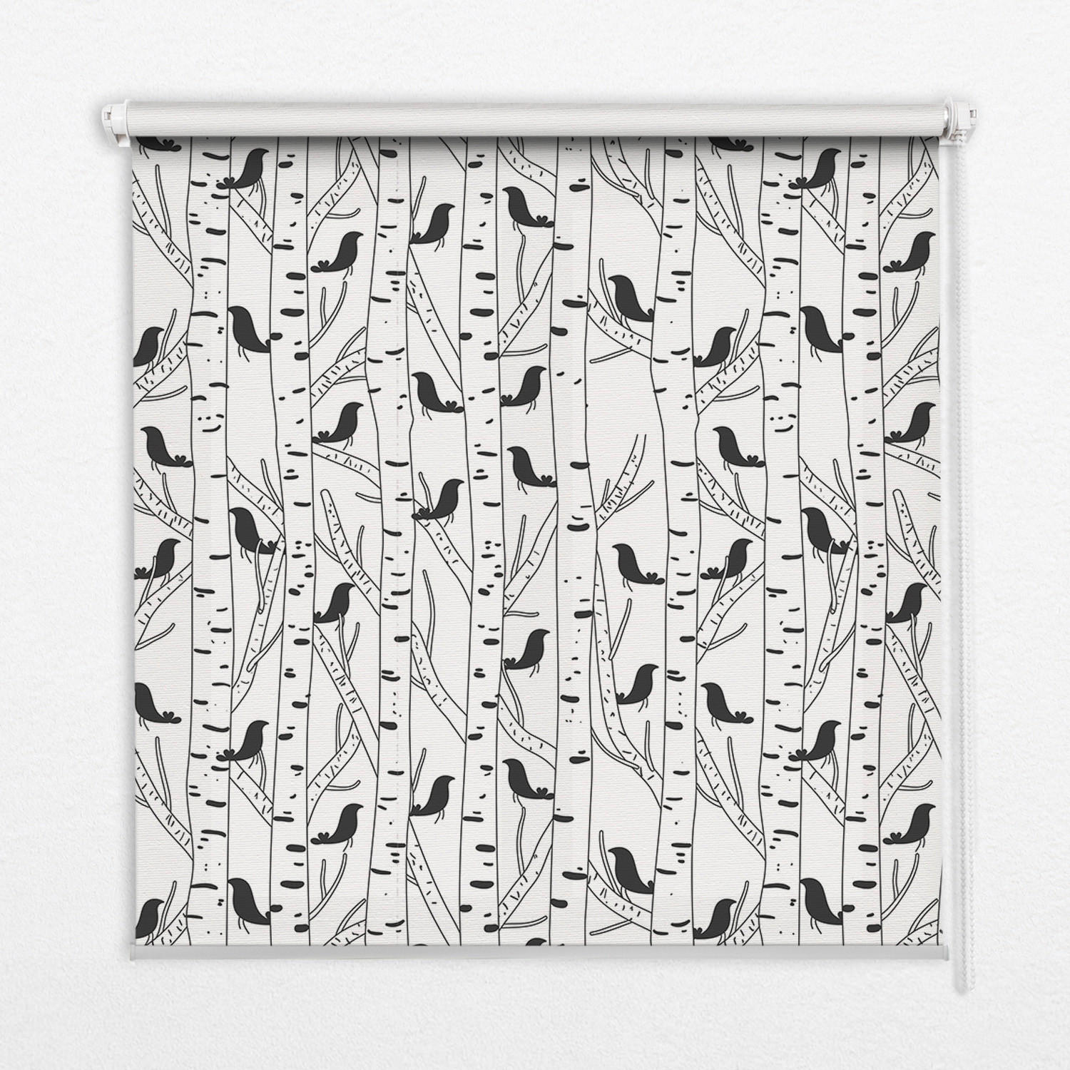 TULUP VNITŘNÍ roleta - okenní roleta - roleta - 130x140 cm - Kreslení ptáci a stromy