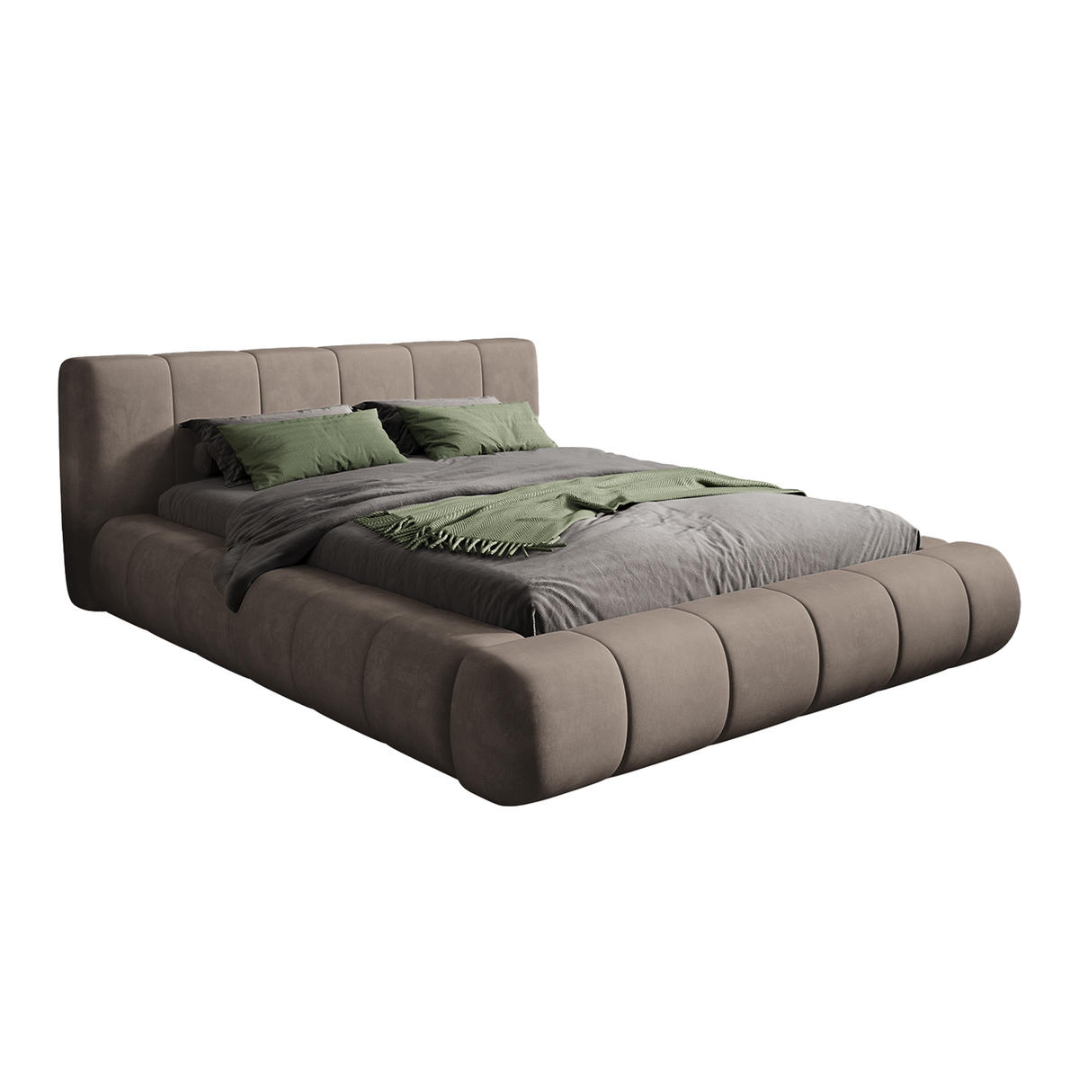 POLSTERBETT AVILLA 160x200 cm, Taupe - Taupe, Textil (200/160cm) - Fedve