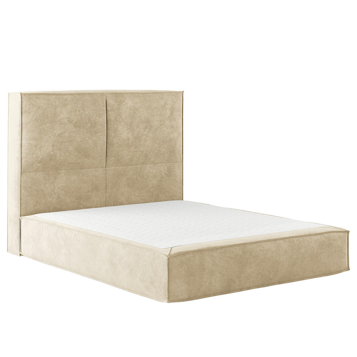 BOXSPRINGBETT mit Kopfteil - Premium - Beige, Textil (140/200cm) - home24