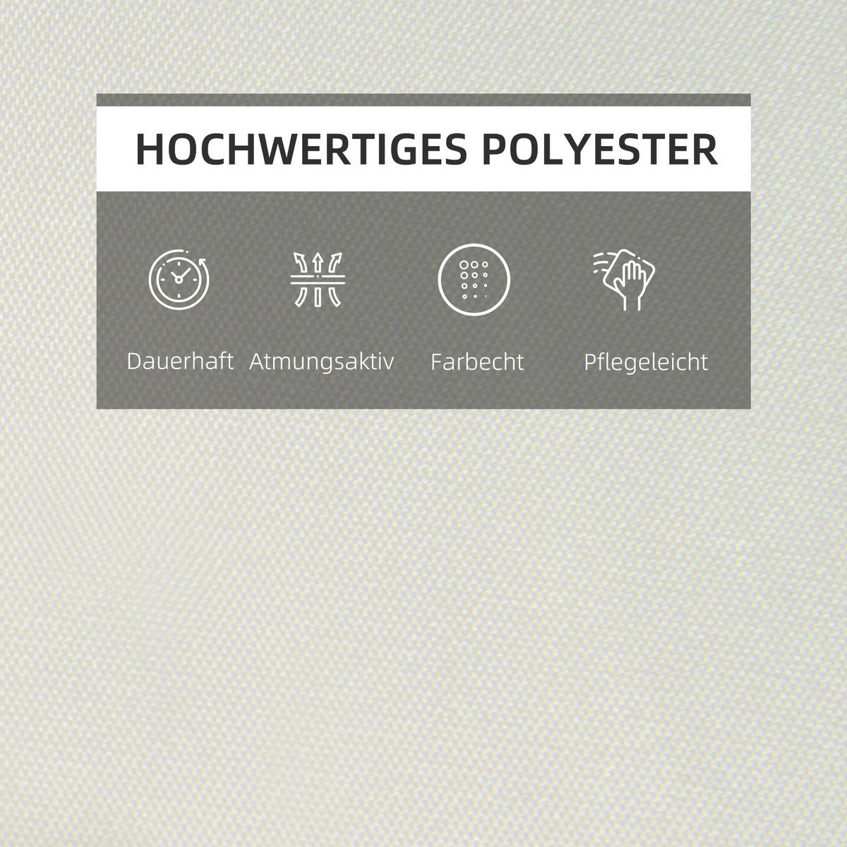 SITZKISSEN, Polyester, Cremeweiß - Creme, Naturmaterialen/Kunststoff (53/5/198cm) - Outsunny