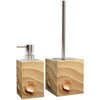 BADEZIMMER Set Clam - Beige, Kunststoff (7/17/7cm) - Sanilo