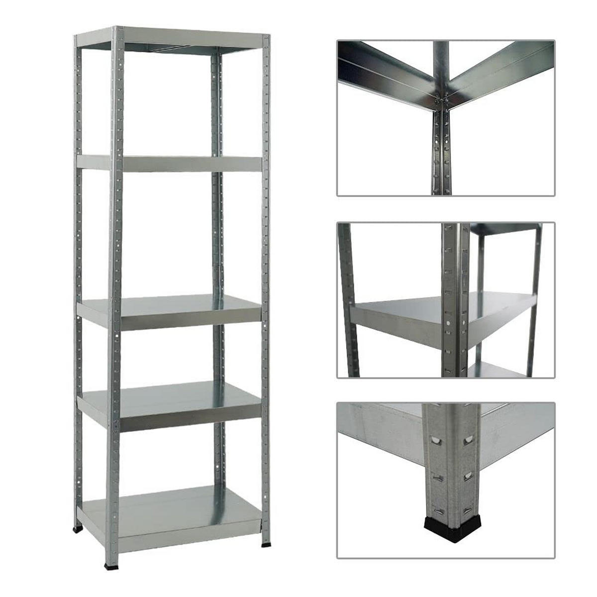 SCHWERLASTREGAL Steel Eagle 2er-Set mit 2x 180x60x40 cm Fachlast 130 kg Verzinkt - Silberfarben, Metall (120/180/40cm) - PROREGAL