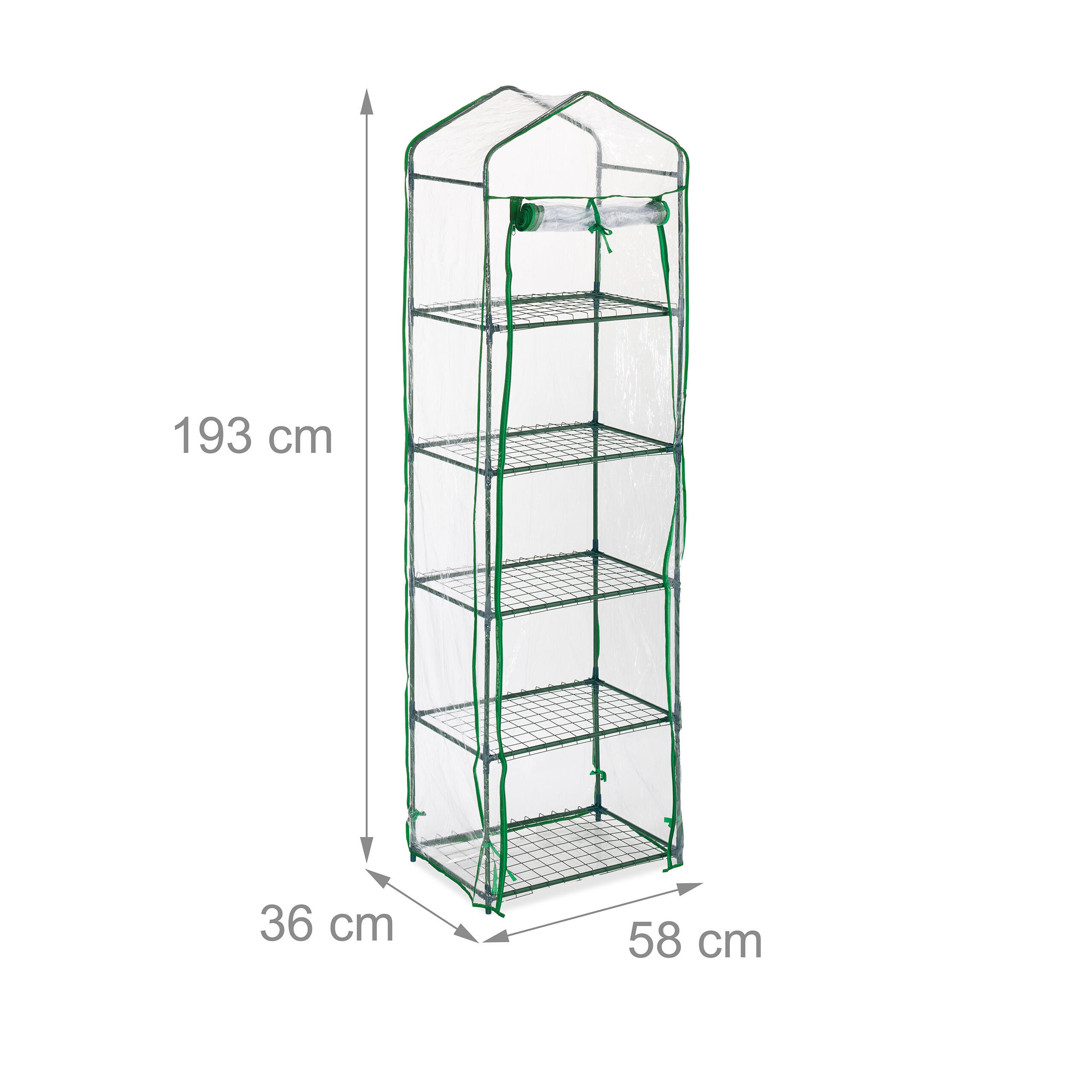 Thumbnail - Relaxdays Balkongewächshaus, Mehrfarbig, Kunststoff, 58x193x36 cm, Gartenzubehör, Hochbeete