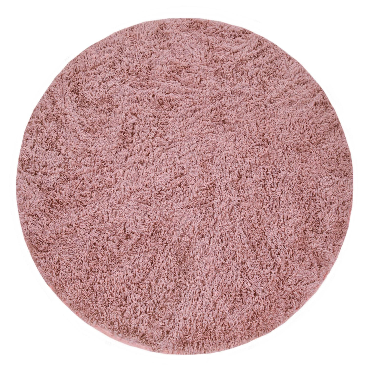 TEPPICH Hochflor Shaggy waschbar Unifarben Schlafzimmer schmutzabweisend Fuchsia Rund 200D - Rosa, Textil (200/200cm) - KADIMA DESIGN