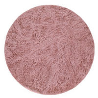 TEPPICH Hochflor Shaggy waschbar Unifarben Schlafzimmer schmutzabweisend Fuchsia Rund 200D - Rosa, Textil (200/200cm) - KADIMA DESIGN