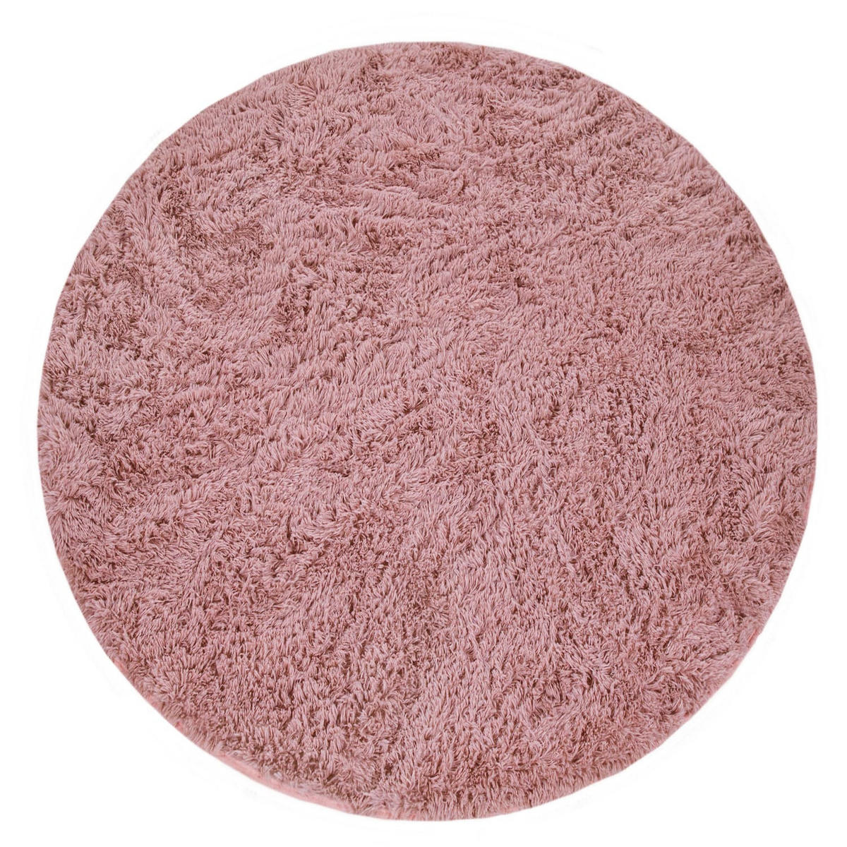 TEPPICH Hochflor Shaggy waschbar Unifarben Schlafzimmer schmutzabweisend Fuchsia Rund 200D - Rosa, Textil (200/200cm) - KADIMA DESIGN
