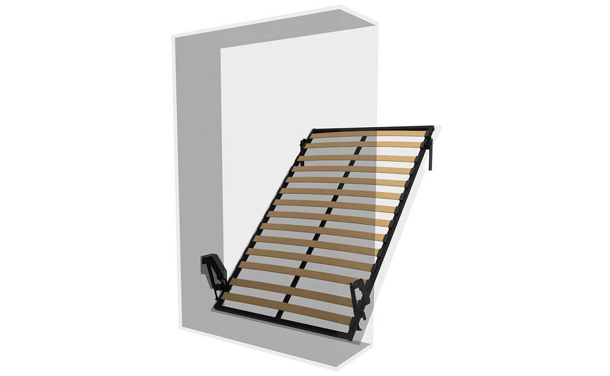 SCHRANKBETT Morphy Einbaubares 120x200 Vertikal - Weiß, Holz (120/200cm) - WallBedKing