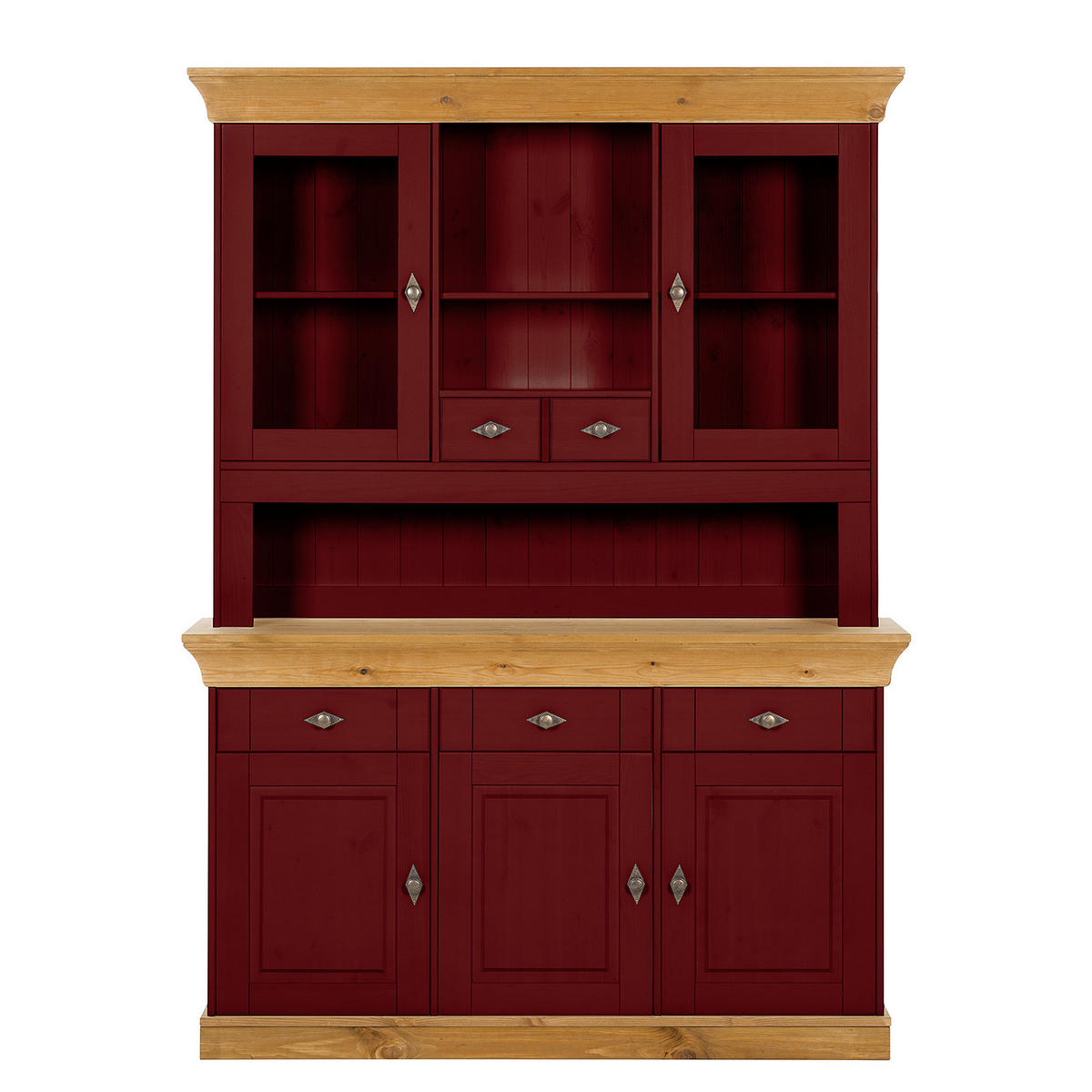 BUFFET - Kiefer massiv - Braun/Kieferfarben, Holz/Holzwerkstoff (143/197/45cm) - home24