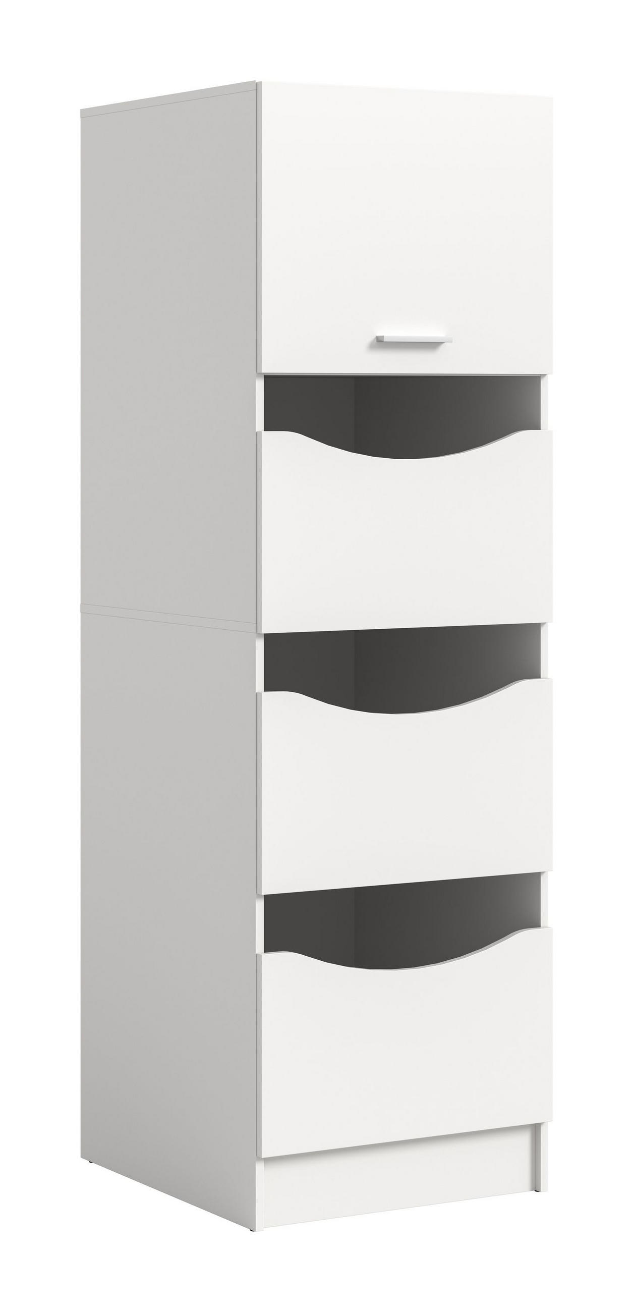 WÄSCHESCHRANK Mixx (B/H/T: ca. 60/195/68 cm) in Weiß/weiß - Weiß, Holzwerkstoff (60/195/68cm)