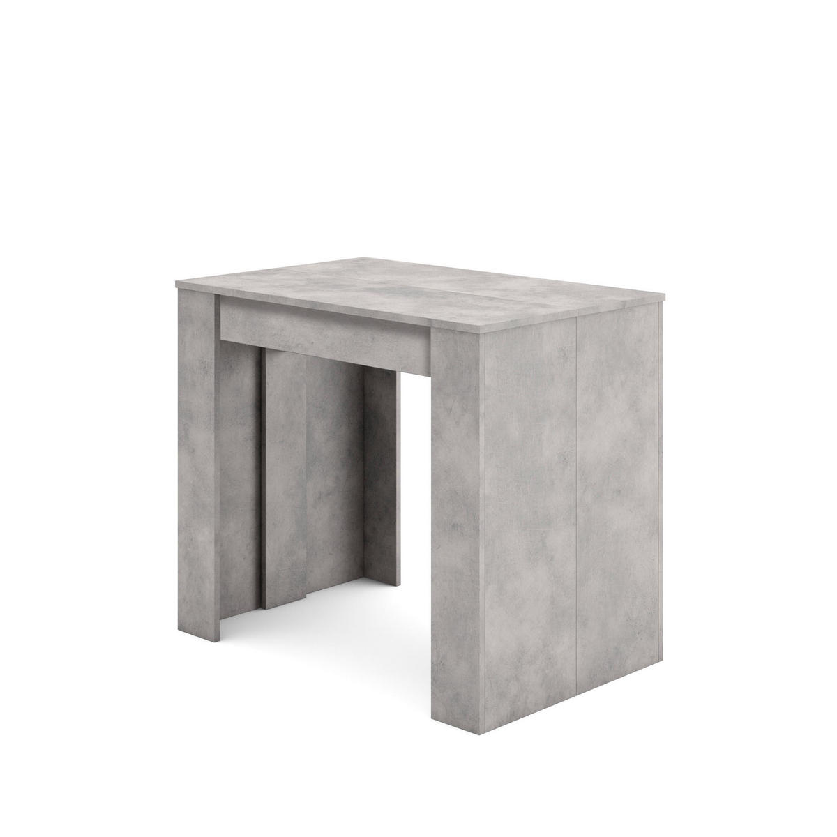 KONSOLENTISCH, ausziehbar bis 220cm, farbe Zementgrau - Grau, Holzwerkstoff (90/222/77cm) - Skraut Home