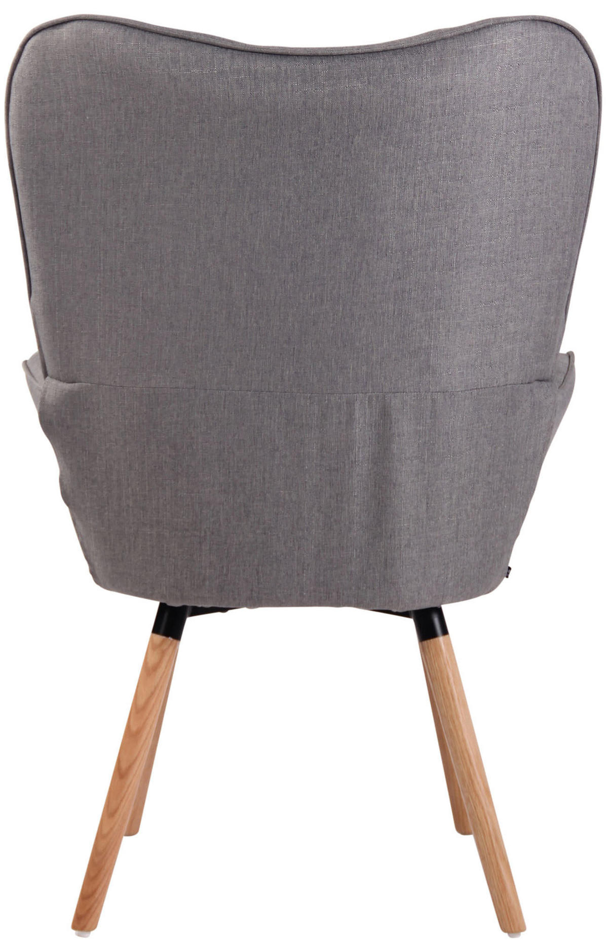 SESSEL Stoff grau - Eukalyptusholzfarben/Grau, Holz/Textil (69/108/73cm) - CLP