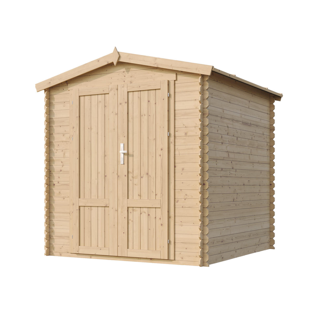 HOLZ-GARTENHAUS 3,53 m² TIMBELA M343F1 - Naturfarben, Holz (216/218/206cm) - Timbela