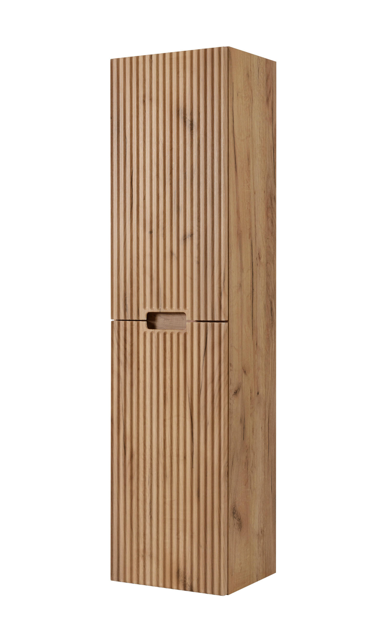 BADEZIMMERSCHRANK : Craft Eiche, 35 x 136 x 27 cm - Braun, Holzwerkstoff (35/136/27cm) - 3XE LIVING