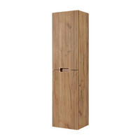 BADEZIMMERSCHRANK : Craft Eiche, 35 x 136 x 27 cm - Braun, Holzwerkstoff (35/136/27cm) - 3XE LIVING