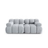 MODULARES-SOFA Bellis aus Samt hellblau 2 Sitzplätze - Hellblau, Textil (94/63/188cm) - Micadoni
