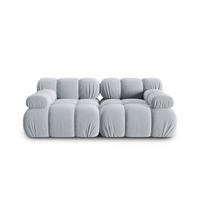 MODULARES-SOFA Bellis aus Samt hellblau 2 Sitzplätze - Hellblau, Textil (94/63/188cm) - Micadoni
