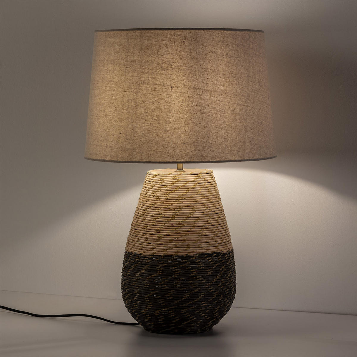 TISCHLEUCHTE 40/40/63 Botan - Beige, Naturmaterialien (40/40/63cm) - VS Venta-stock