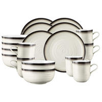 FRÜHSTÜCKS-SET Terra Corso 18er Set - Beige/Grau, Keramik (1/1/1cm) - Seltmann Weiden