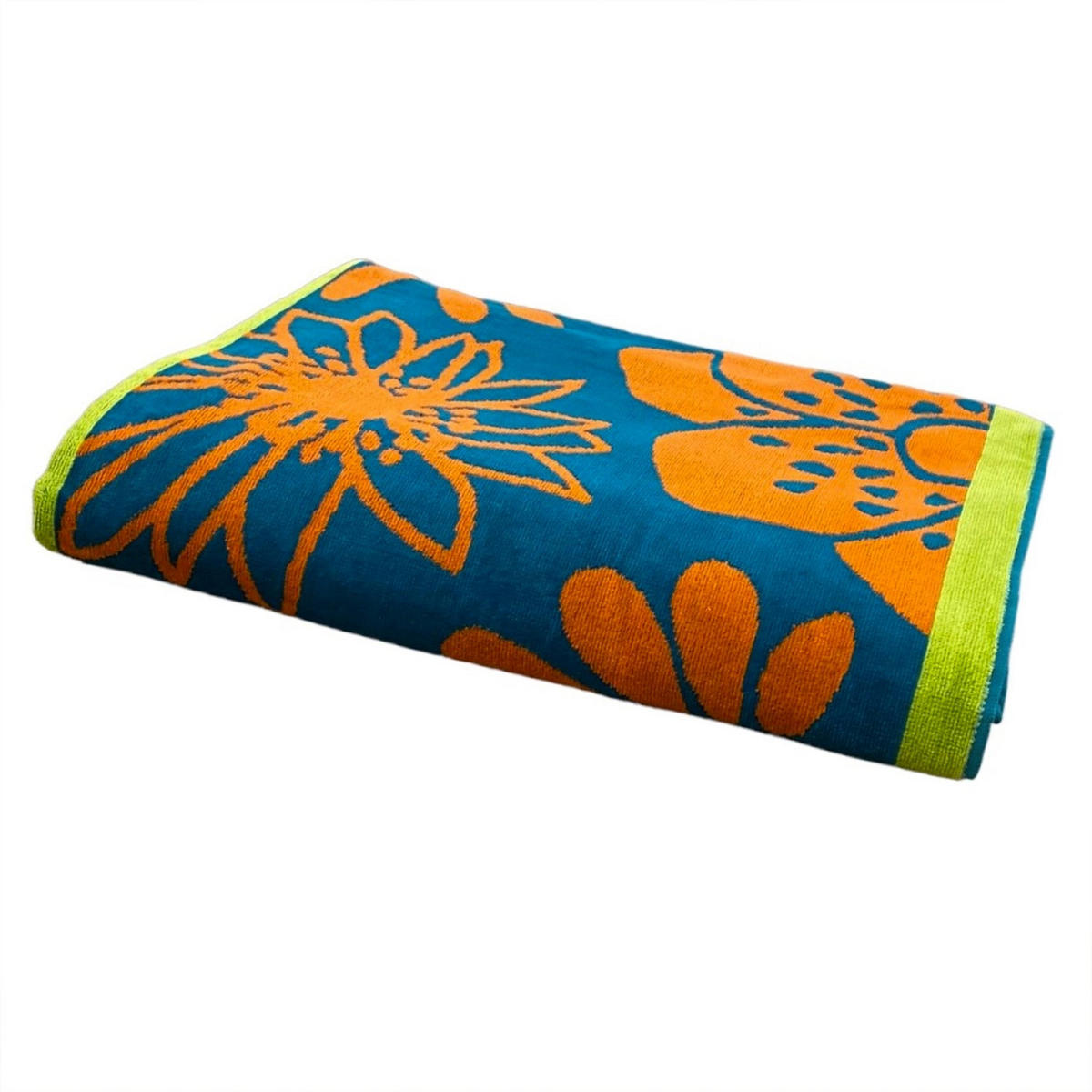 STRANDTUCH Frottee Velours Jacquard Samana 140x180 400g/m² - Orange, Textil (140/180cm) - LE COMPTOIR DE LA PLAGE