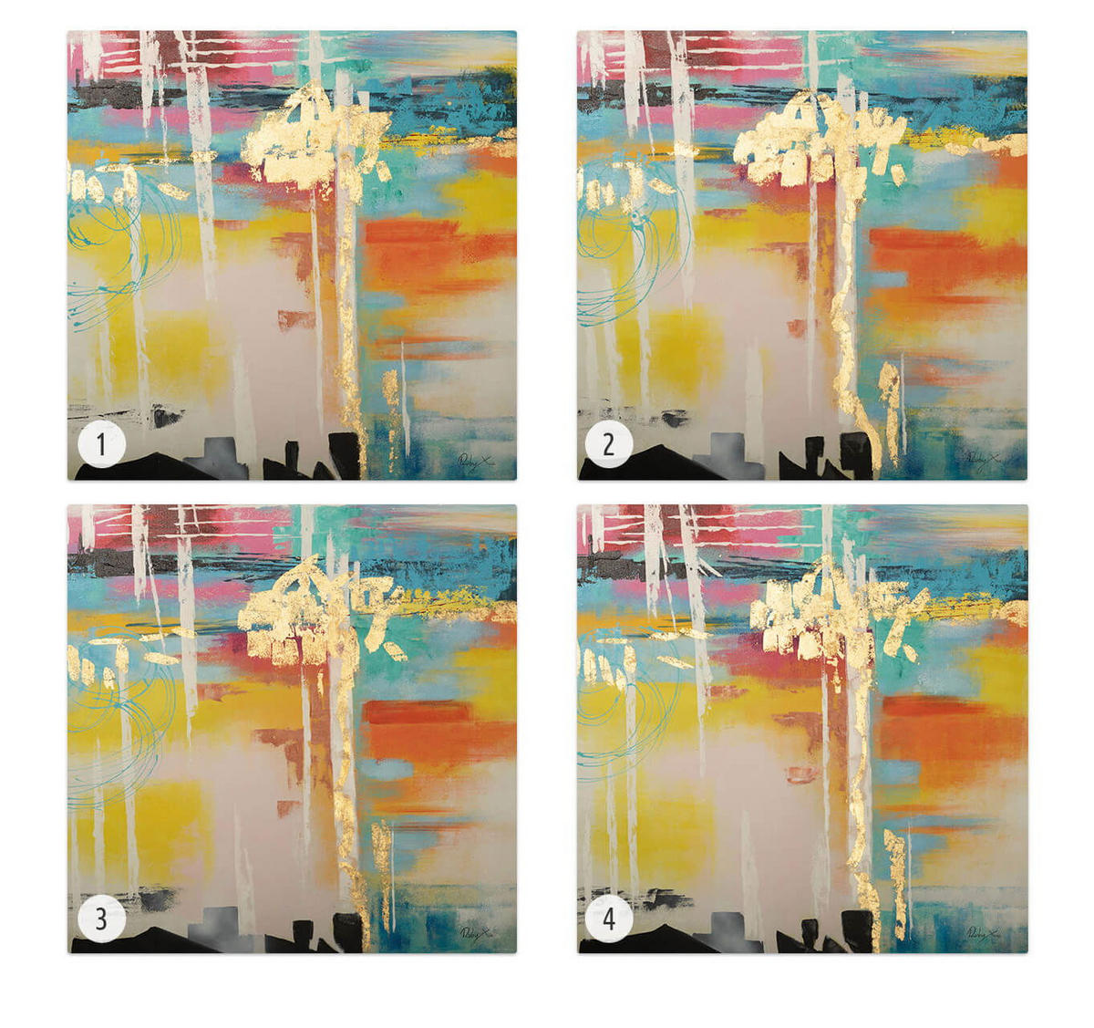 ACRYLBILD HANDGEMALT 80/80 cm - Multicolor, Holz/Textil (80/80cm) - KUNSTLOFT