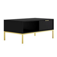 COUCHTISCH Seattle Schwarz - Goldfarben/Schwarz, Holzwerkstoff (60/100/45.4cm) - Petits-meubles