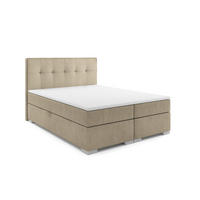 BOXBETT PALERMO 120 x 200 Beige - Beige, Textil/Metall (120/200cm) - VLR BEDS