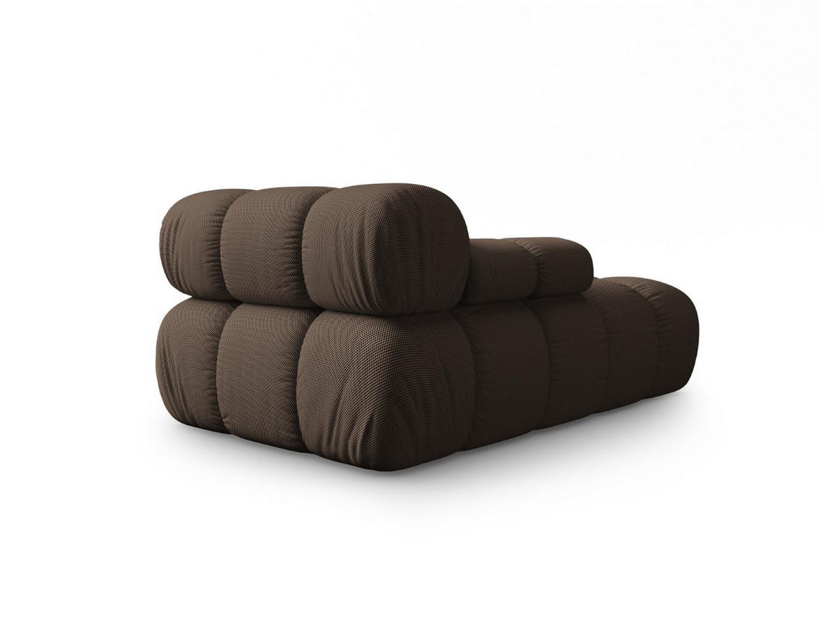 CHAISELONGUE links Bellis aus 3D-Stoff braun - Braun, Textil (94/70/155cm) - Micadoni