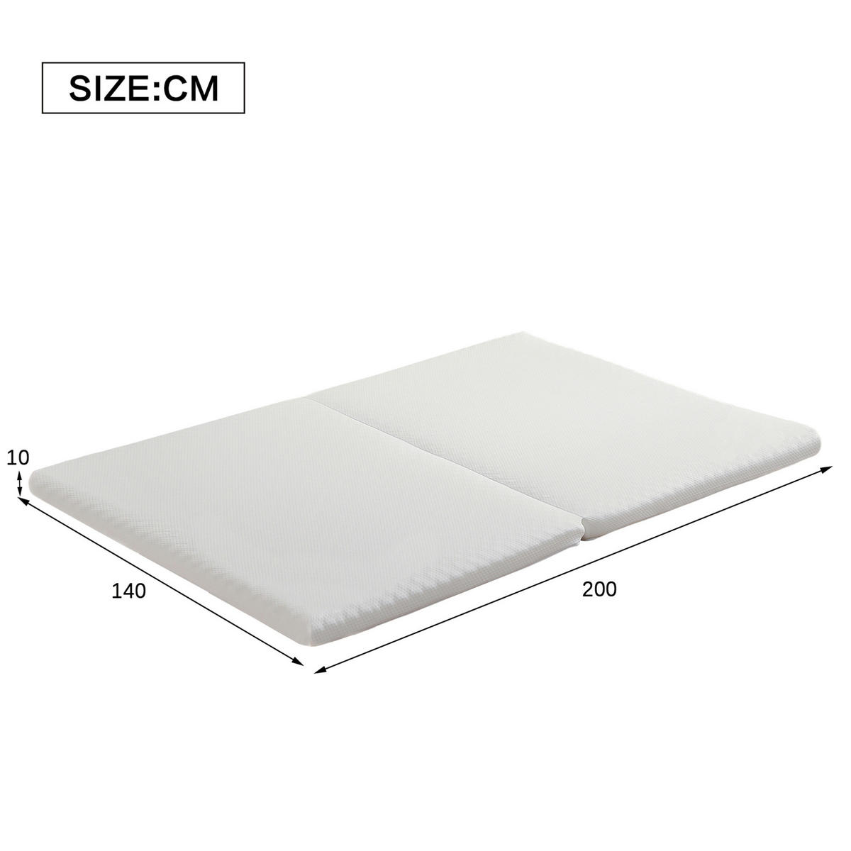 HOCHBETT 140/200 cm Weiß mit Schreibtisch und 3 Schubladen mit Matratze - Weiß, Holzwerkstoff (140/200cm) - OKWISH